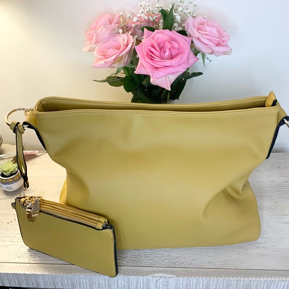 Handbags - Yellow Hobo Bag